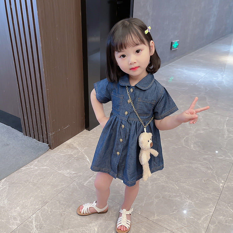 Pure Color Princess Dress Cute Korean Dress Summer