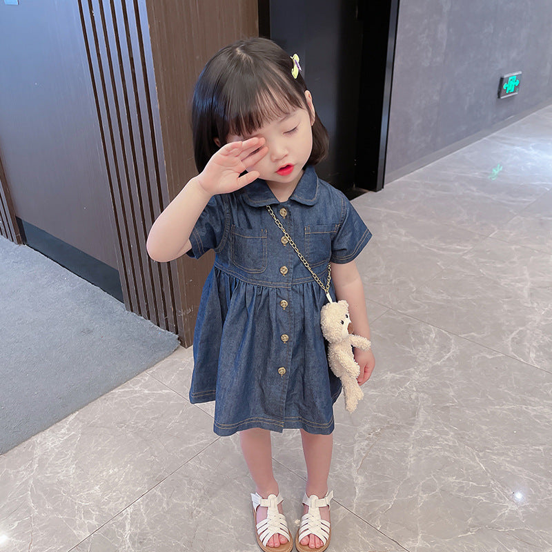 Pure Color Princess Dress Cute Korean Dress Summer