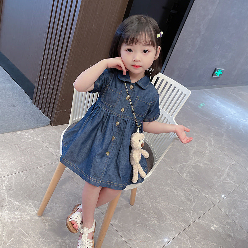 Pure Color Princess Dress Cute Korean Dress Summer