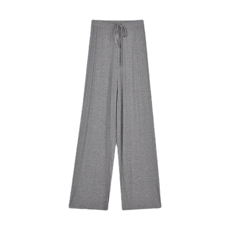 Drawstring Slim High Waist Mopping Pants