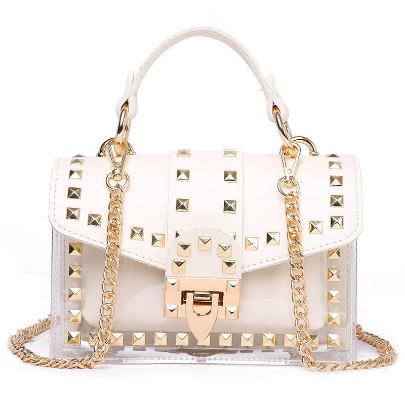 Summer Bag New One-shoulder Pvc Messenger Transparent Small Bag Girl Chain Picture Mother Bag