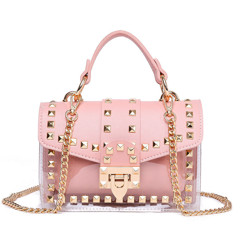 Summer Bag New One-shoulder Pvc Messenger Transparent Small Bag Girl Chain Picture Mother Bag