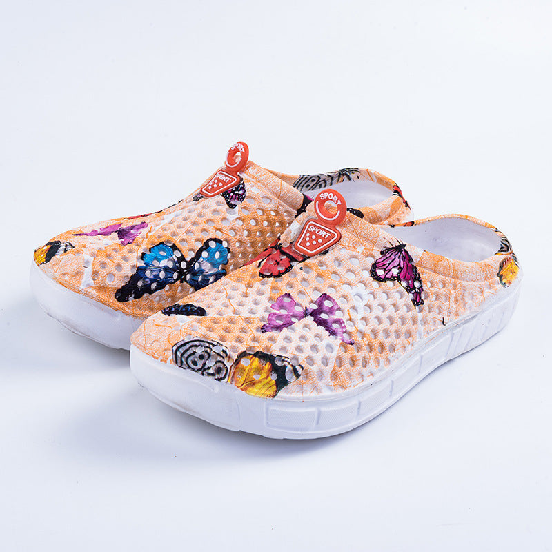 Non-Slip Garden Blue And White Porcelain Sandals