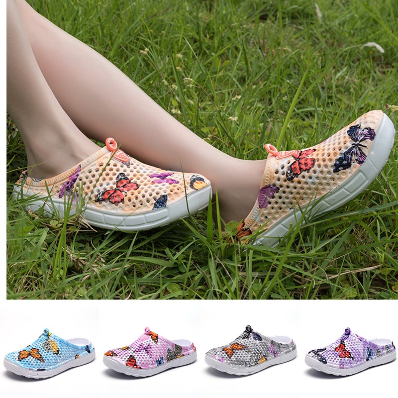 Non-Slip Garden Blue And White Porcelain Sandals