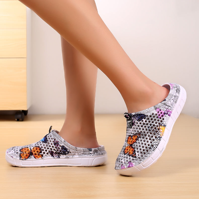 Non-Slip Garden Blue And White Porcelain Sandals