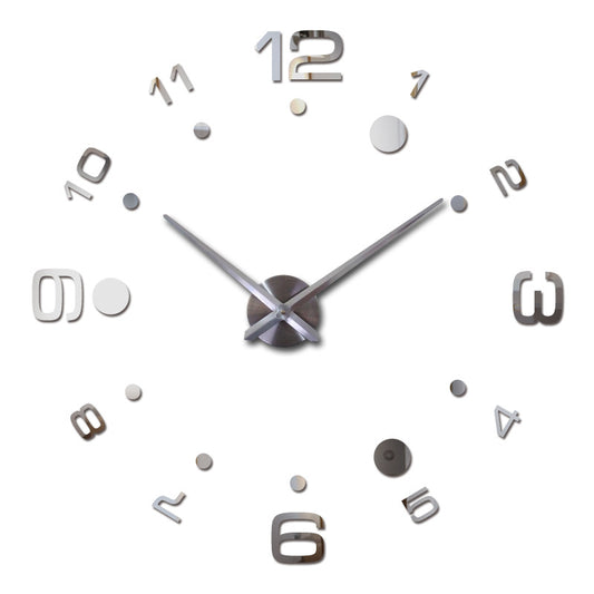 Creative Diy Wall Clock Personality Art 3D Mirror European Style Wall Clock Silent Clock