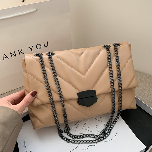 Korean Style Shoulder Messenger Bag Fashion Rhombus Chain Bag