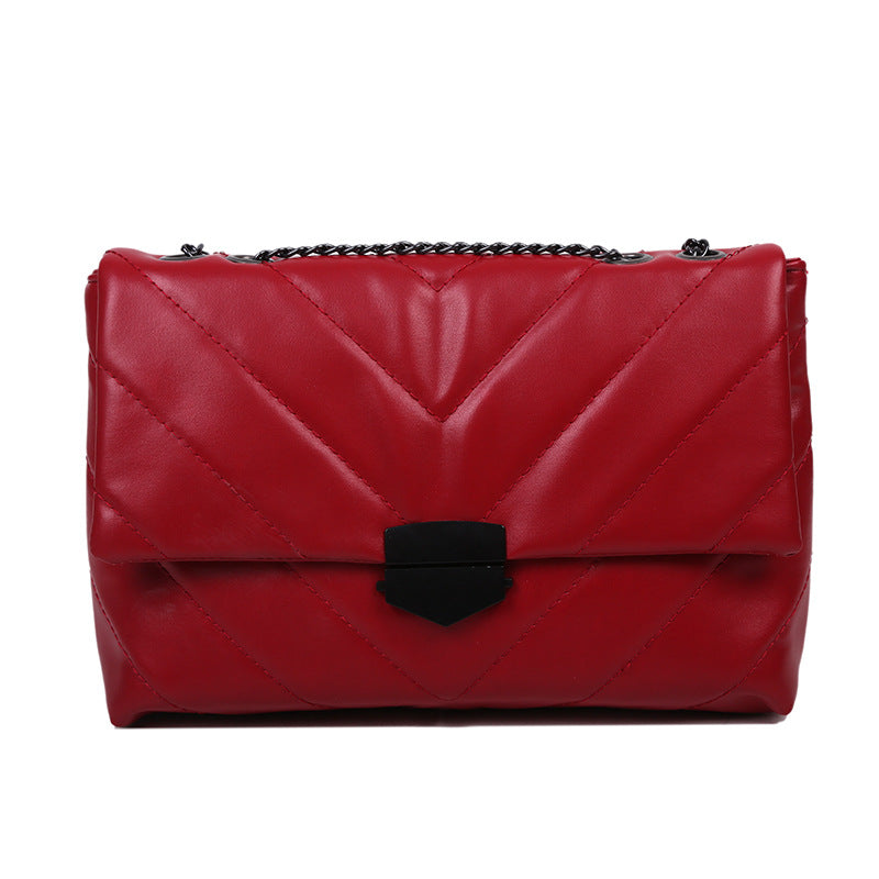 Korean Style Shoulder Messenger Bag Fashion Rhombus Chain Bag