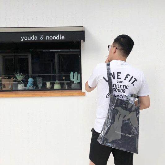 Kraftpapir indkøbstaske, Kreativ ny skuldertaske, Koreansk damehåndtaske med bogstaver