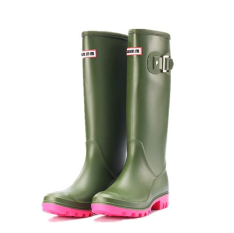 Fashion Rain Boots High Tube Waterproof Rubber Shoes Non-slip Overshoes