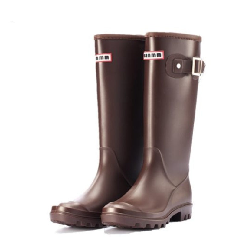 Fashion Rain Boots High Tube Waterproof Rubber Shoes Non-slip Overshoes