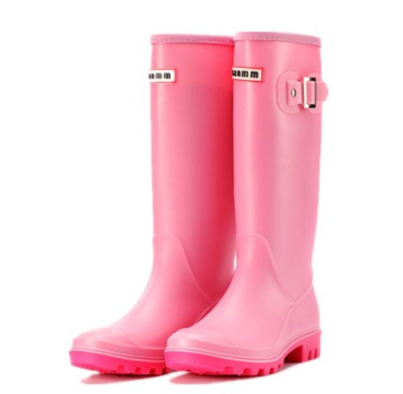 Fashion Rain Boots High Tube Waterproof Rubber Shoes Non-slip Overshoes