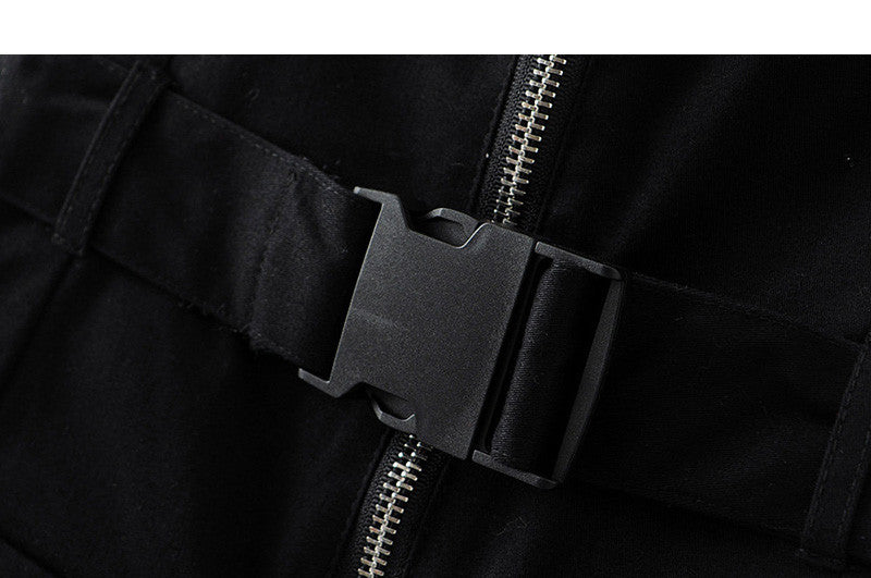Women's Shorts With Waistband And Suspenders Wide Loose Jumpsuit