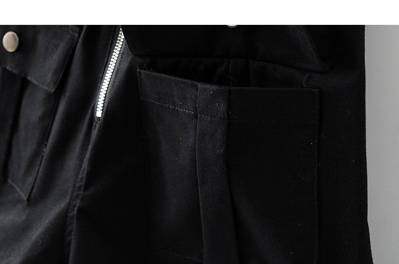 Women's Shorts With Waistband And Suspenders Wide Loose Jumpsuit