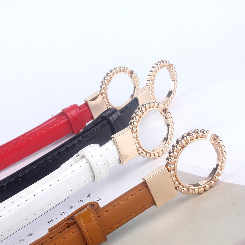 Dobbelt ring spænde bælte uden huller