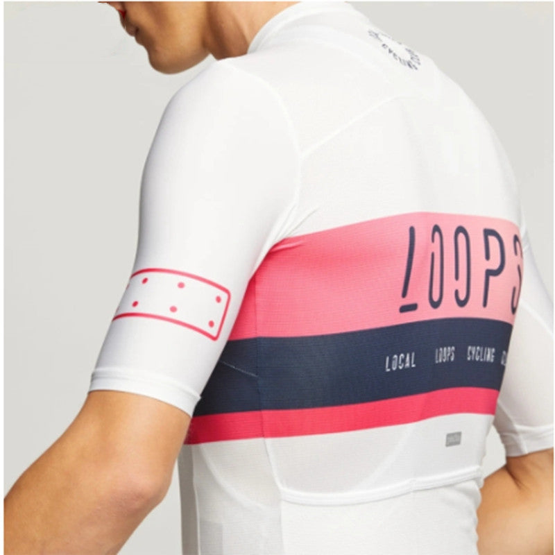 White Top Cycling Jersey Outdoor Short Sleeve
