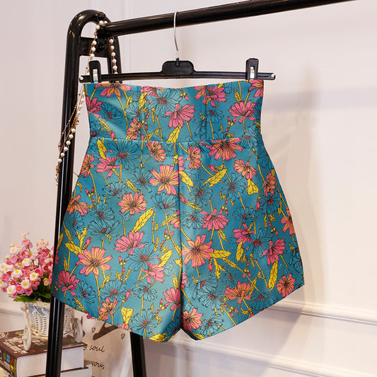 Wide Leg Shorts, Casual Women's A-line Pants, Outer Wear