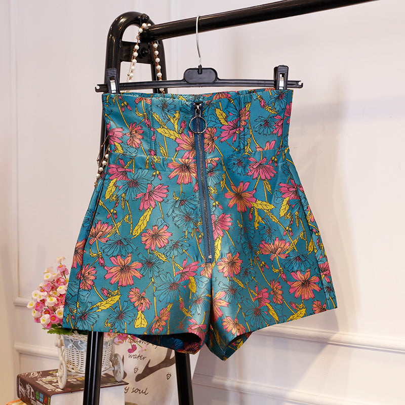 Wide Leg Shorts, Casual Women's A-line Pants, Outer Wear