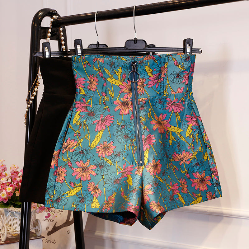 Wide Leg Shorts, Casual Women's A-line Pants, Outer Wear