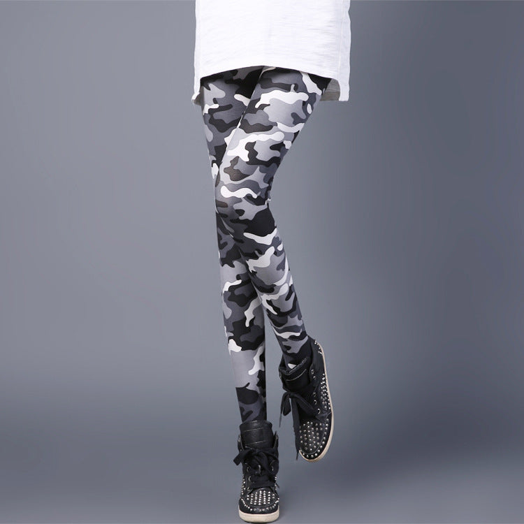 Leggings med camouflagemønster