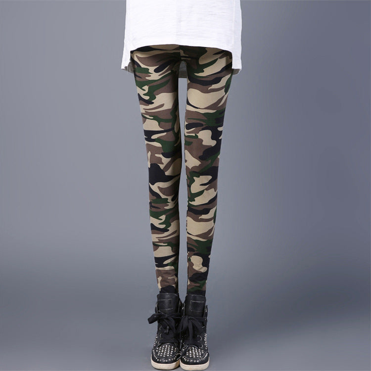 Leggings med camouflagemønster