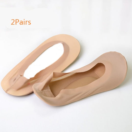Ladies Shallow Mouth Invisible Non-slip Massage Boat Socks