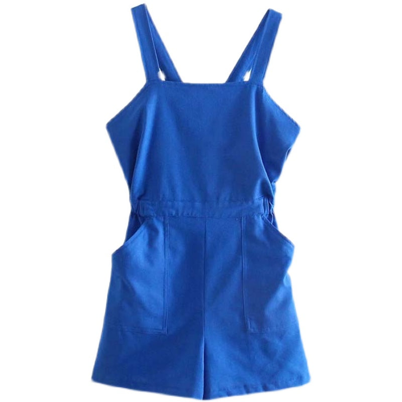 Amoi ZA Linen Short Jumpsuit Loose Casual Jumpsuit Overalls Overalls Shorts