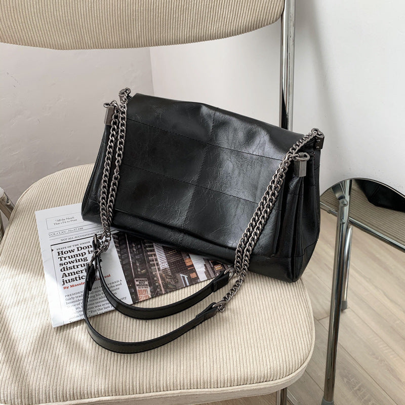 Winter New Style European And American Fashion Chain Shoulder Bag Casual Soft Leather Messenger Bag