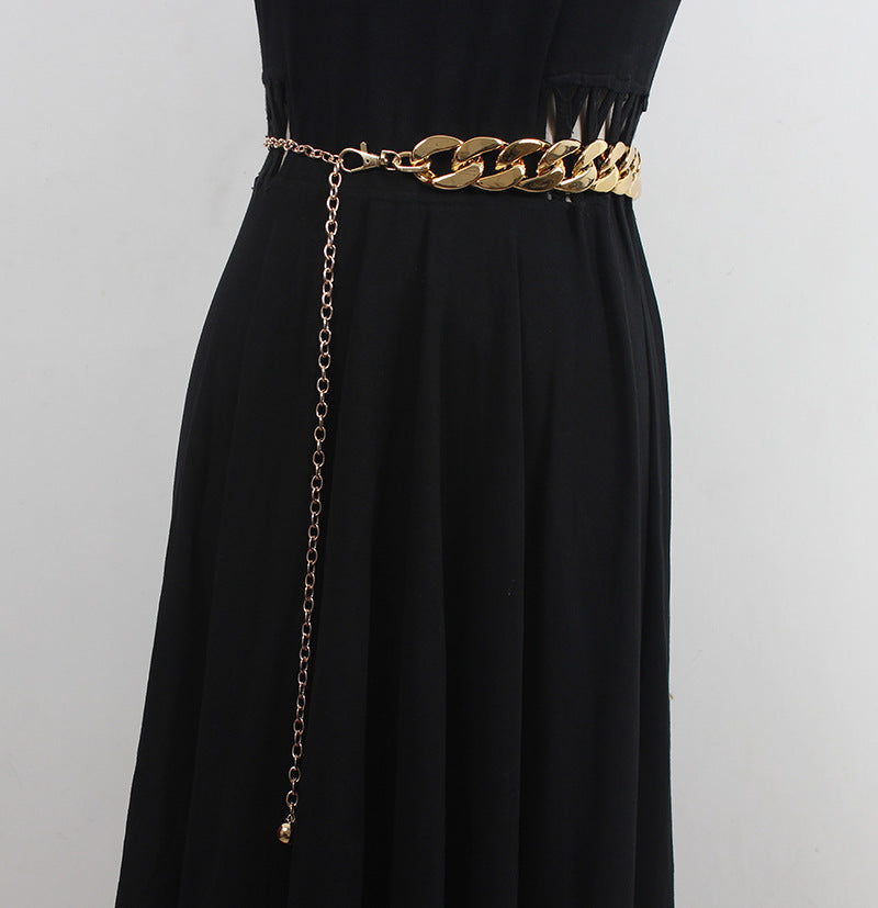 Metal Waist Chain Accessories Women's Thin Belt Chain Trousers Chain