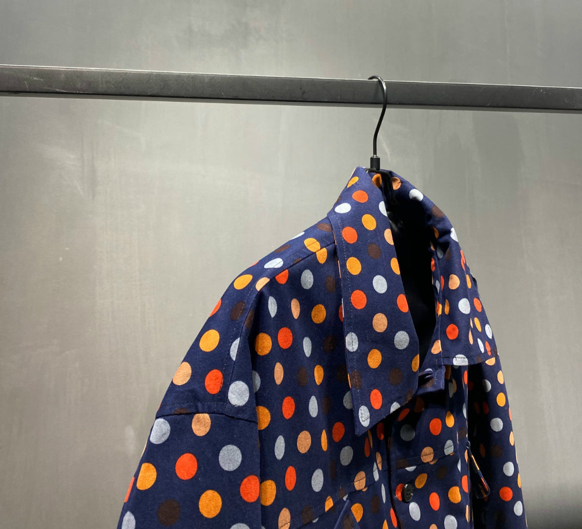 Rainbow Polka Dot Blue Navy Jacket Thin Section Catwalk Street Shot