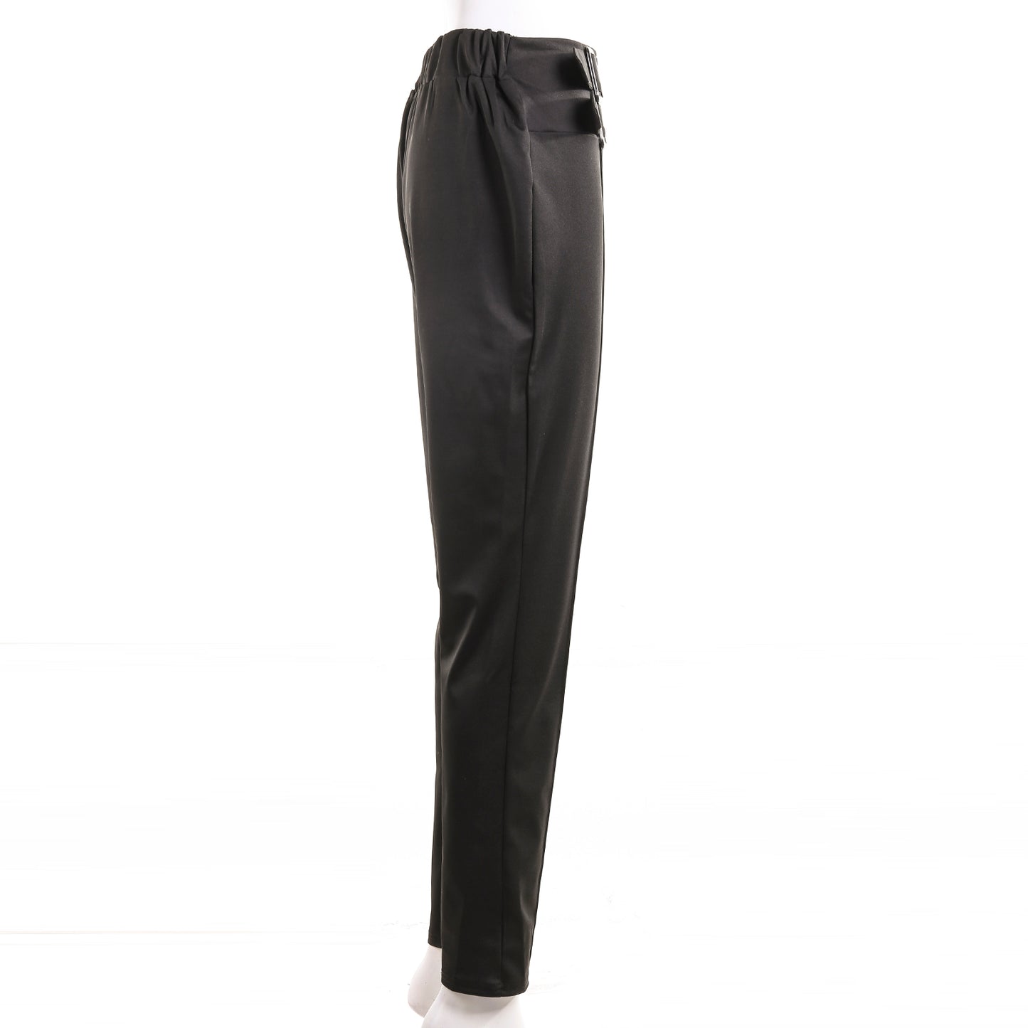New High-waisted Skinny Trousers With Belt Decoration