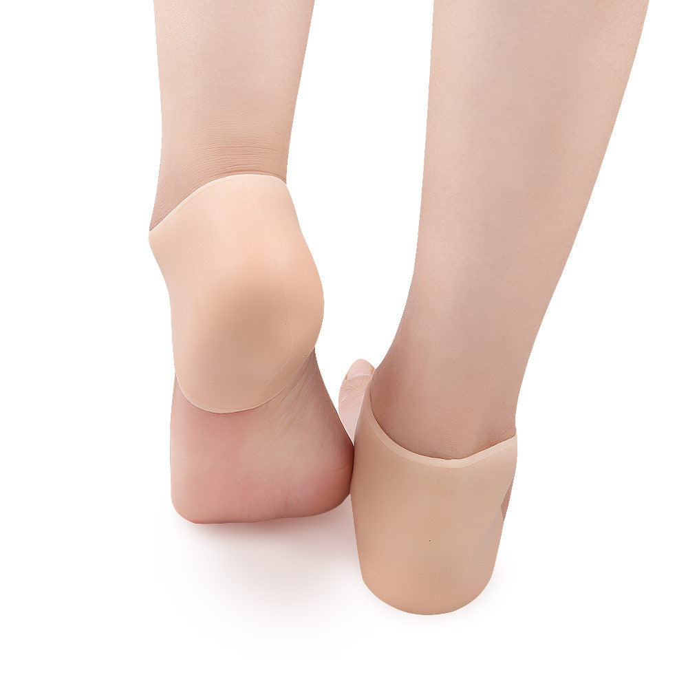 Transparent Silicone Foot Socks, Moisturizing Gel, Protects Heels, Crackle Effect