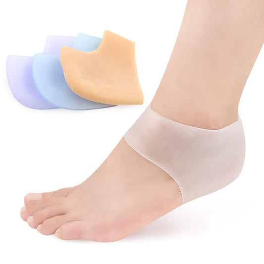 Transparent Silicone Foot Socks, Moisturizing Gel, Protects Heels, Crackle Effect