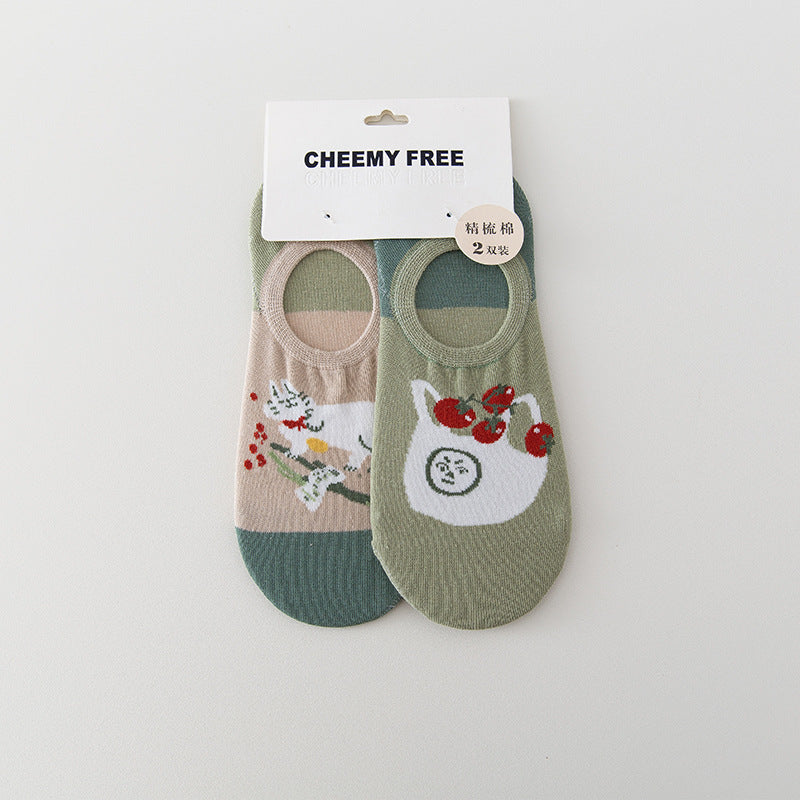 Female Invisible Low-cut Boat Socks