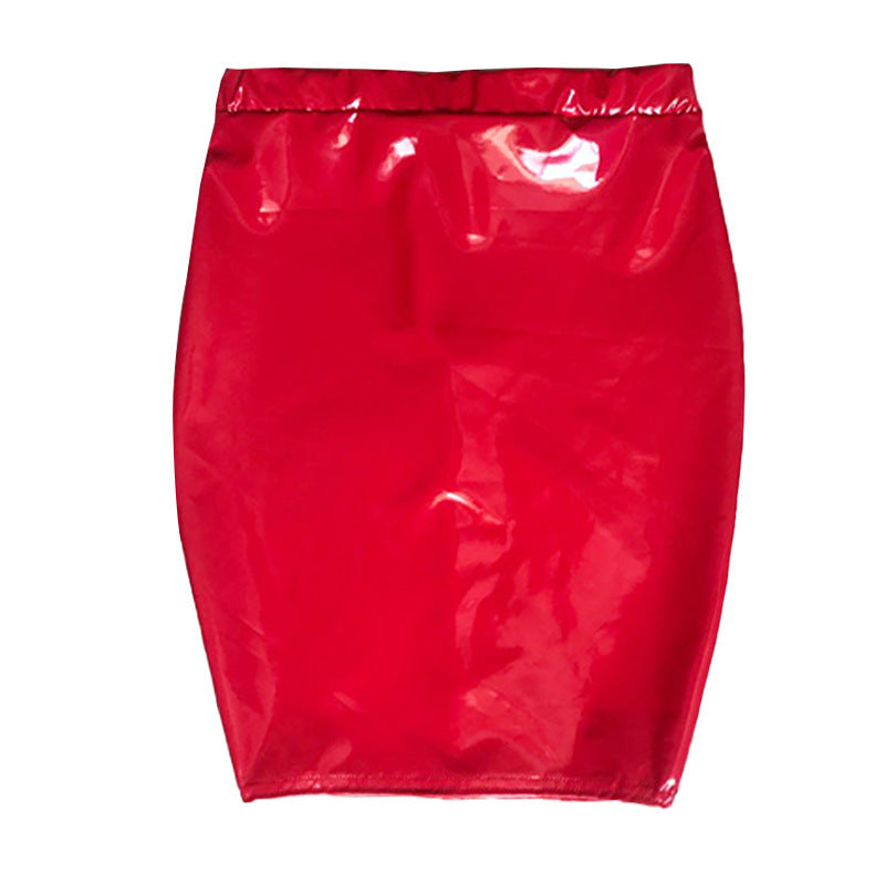 European And American Slim Women's Skirt Tight-fitting Glossy Stretch Skirt