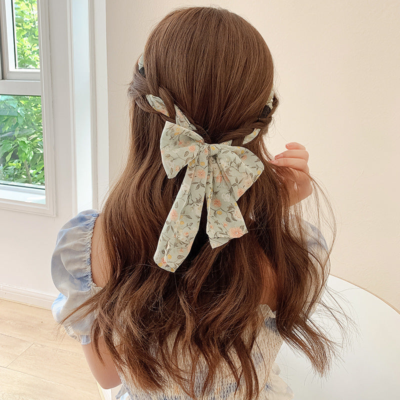 Fashion Creative Pearl Floral Streamer Headdress