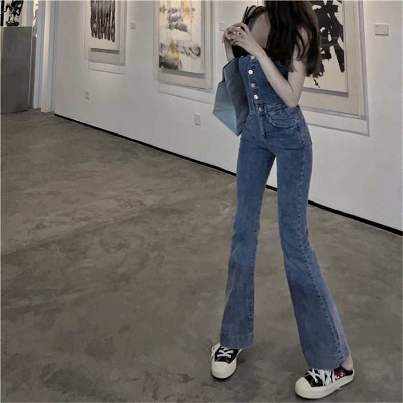 Flared Pants Slim Slimming Trousers Tube Top Jeans