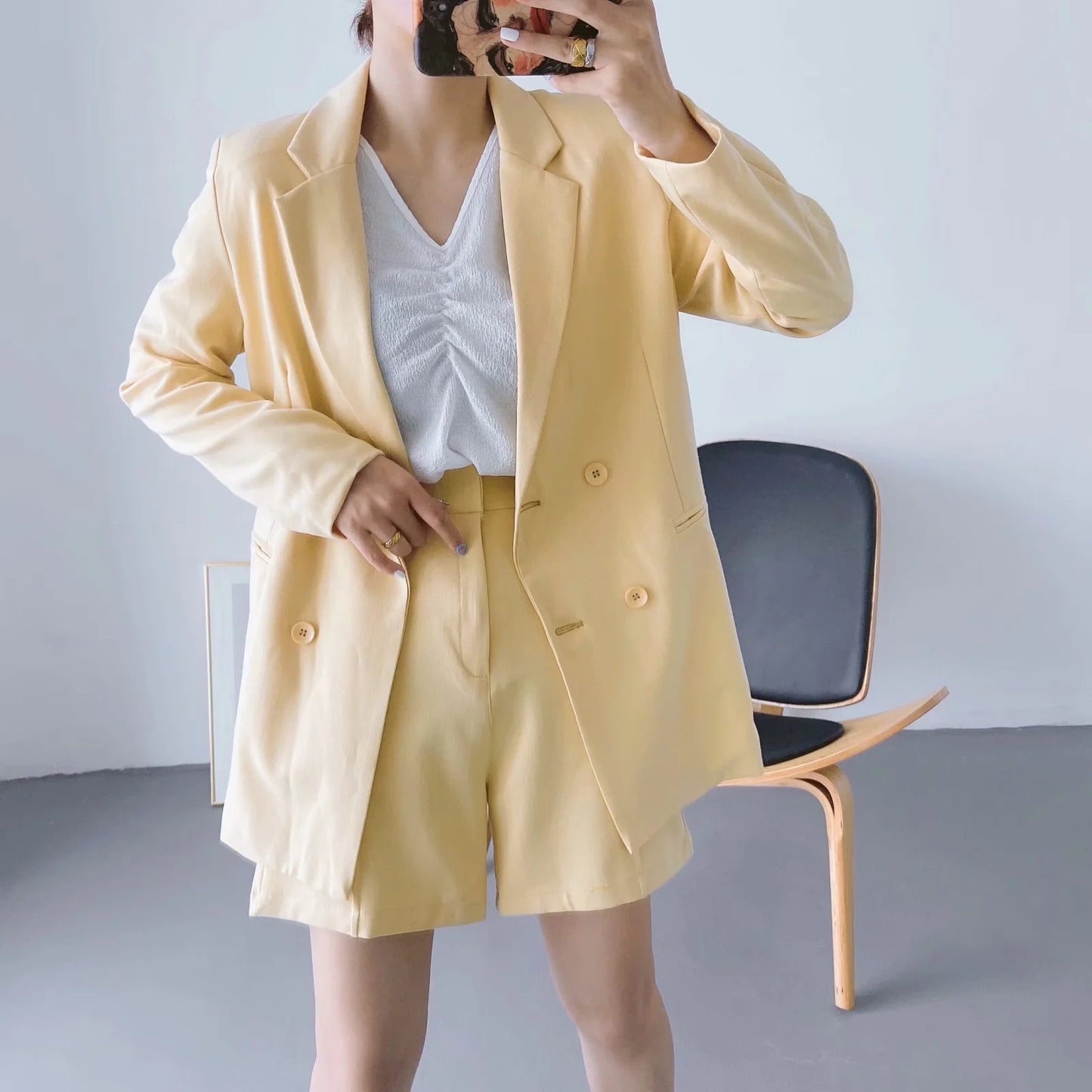 Straight Shorts Fashion High Waist Zipper