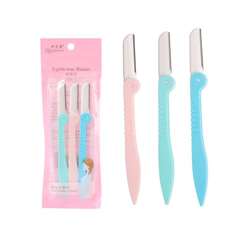 New 3 Packs Of Folding Eyebrow Trimmers, Professional Eyebrow Scraping Blades For Women
