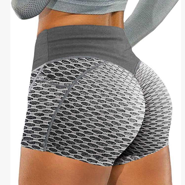 Jacquard Honeycomb Bird Eye Pocket Sports Yoga Fitness Hip Three-Point Pants