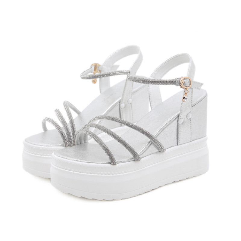 Fashion Wedge Platform Sandals Women's Summer All-match Super High Heel