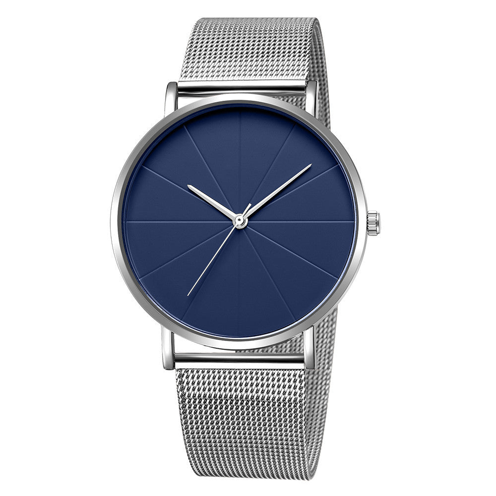 Ashion Pure Black Mesh Strap Watch Herreur Europæisk Og Amerikansk Simpelt Dame Parur Quartz Ur