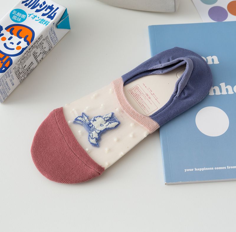 New Style Boat Socks Female Japanese Shallow Mouth Transparent Trend Love Invisible Socks