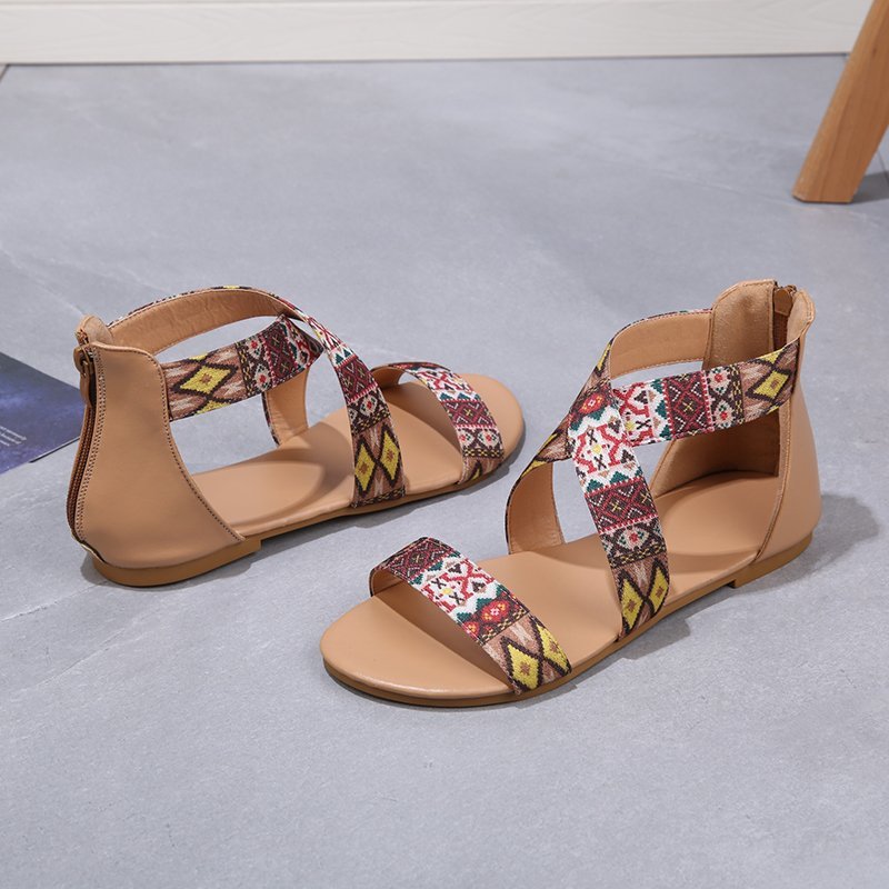 Casual Open-toe Ethnic Wedge Sandals