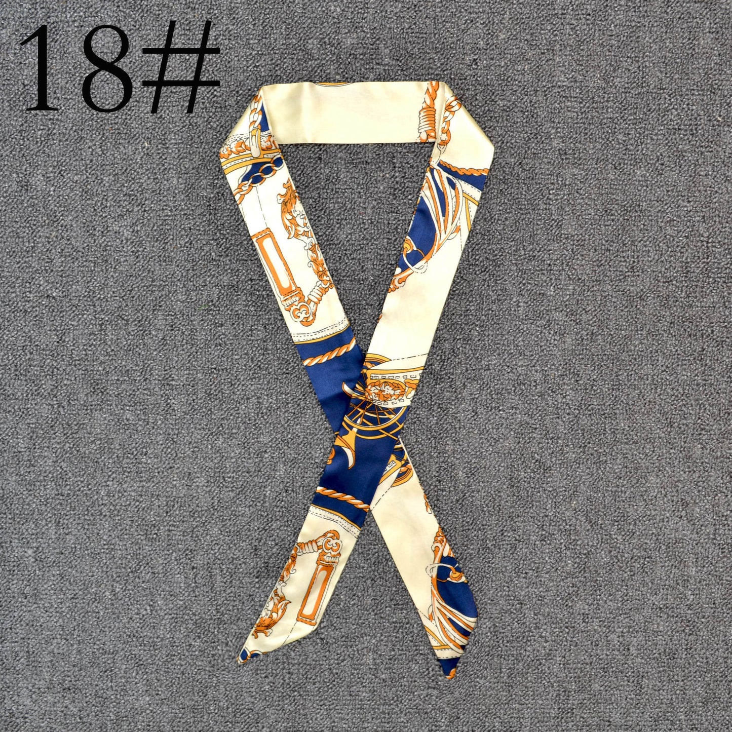 Long Scarf Tied With A Small Ribbon Wrapped Around The Handle Silk Scarf