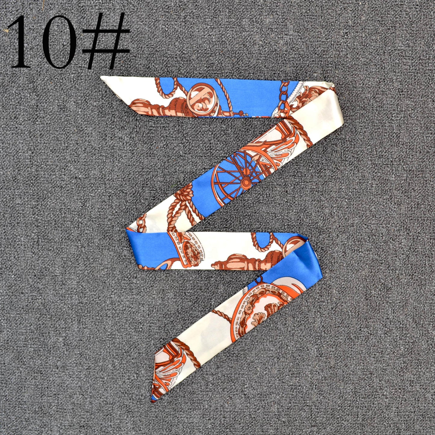 Long Scarf Tied With A Small Ribbon Wrapped Around The Handle Silk Scarf
