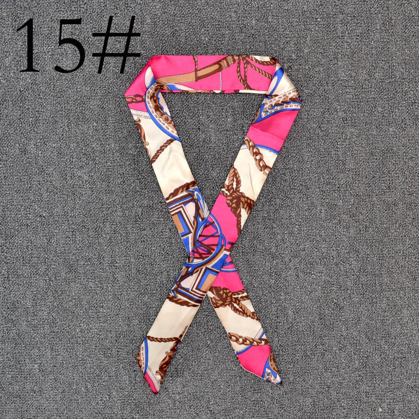 Long Scarf Tied With A Small Ribbon Wrapped Around The Handle Silk Scarf