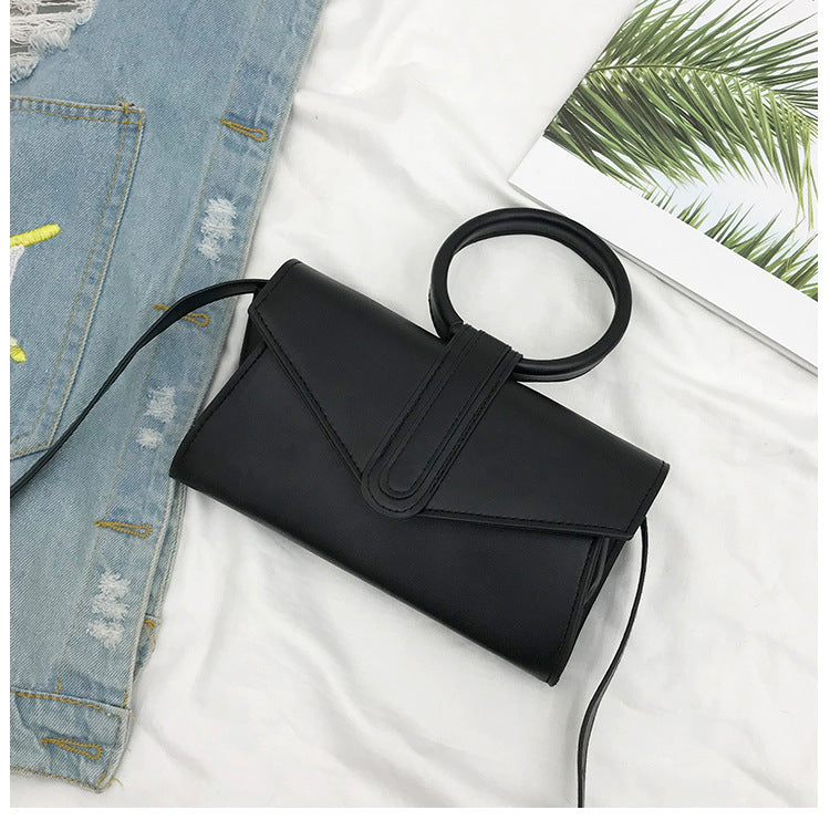 Envelope Candy Color Handheld Ring Women's Bag Shoulder Diagonal Small Waist Bag