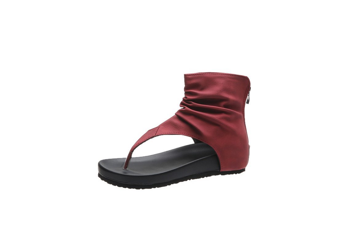 Women's Sandals With Trifle Bottom Rubber PU Zipper