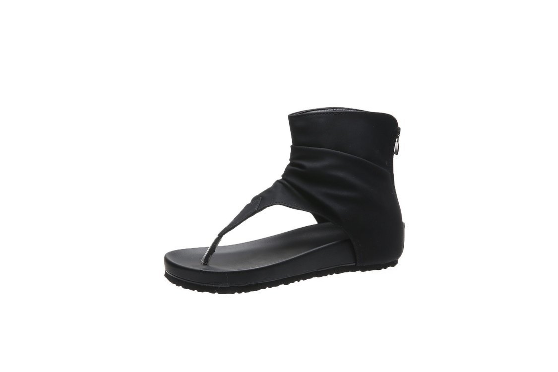 Women's Sandals With Trifle Bottom Rubber PU Zipper
